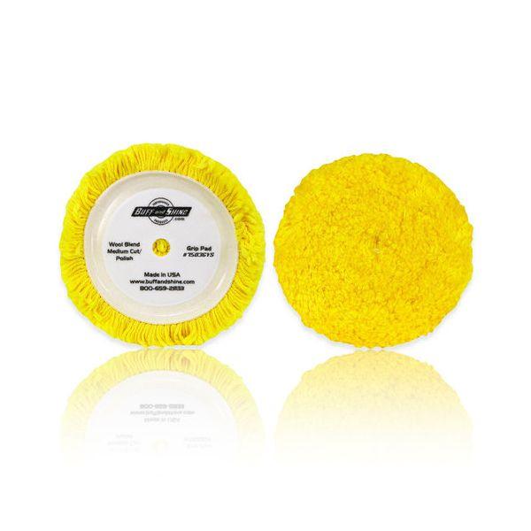 7.5" X 1.5" Buff and Shine Grip Back Polishing Wool Pad